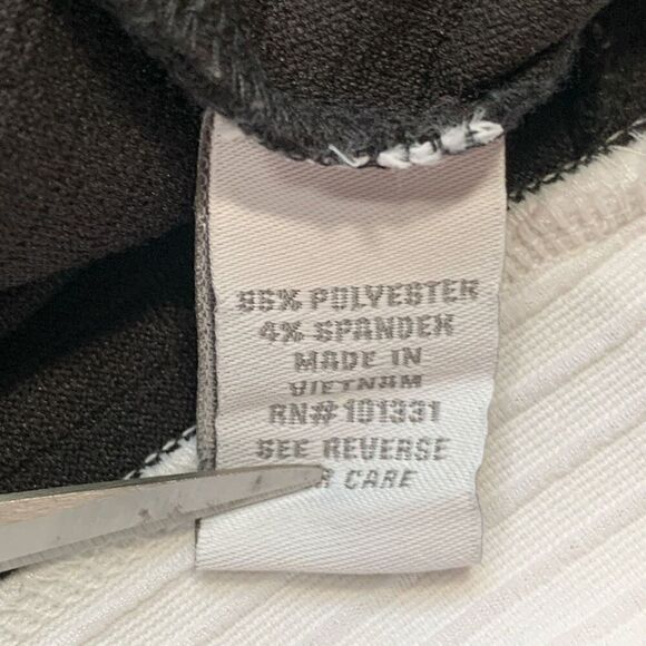 Charlotte Russe Black Bodycon Dress Asymmetrical White Trim Ribbed Sleeveless - Picture 7 of 8